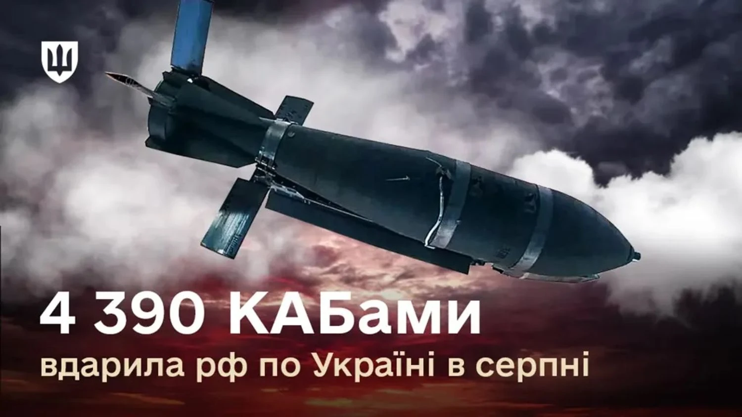 російська авіація у серпні збільшила кількість ударів КАБами по Україні