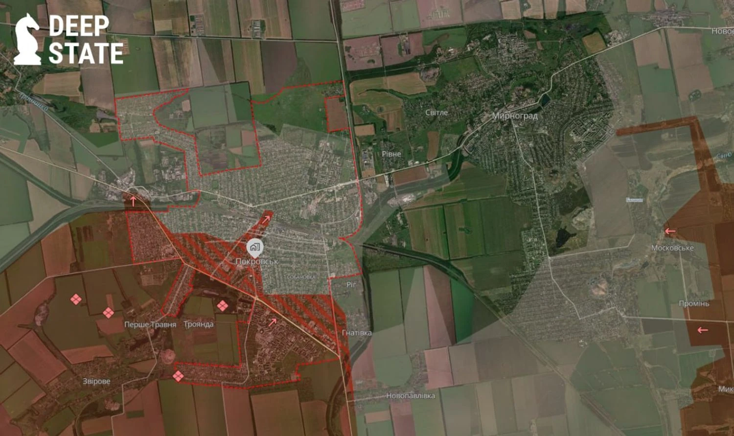 Центральна частина Покровська поступово переходить під контроль росіян: ворог закріплюється та облаштовує позиції